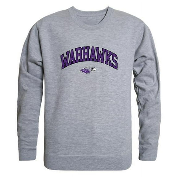 W Republic 541-414-HGY-02 University of Wisconsin-Whitewater Men Campus Crewneck Sweatshirt, Heather Grey - Medium