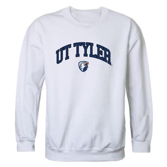 W Republic 541-436-WT2-04 The University of Texas at Tyler Patriots Campus Crewneck Sweatshirt, White - Extra Large