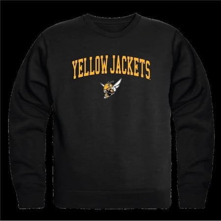 W Republic 541-449-BK2-01 NCAA American International Yellow Jackets Campus Crewneck Sweatshirt, Black - Small