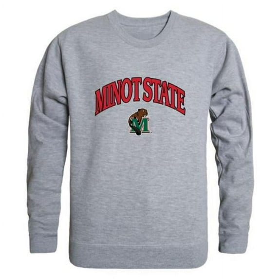 W Republic 541-467-HGY-05 Minot State University Beavers Campus Crewneck Sweatshirt, Heather Grey - 2XL