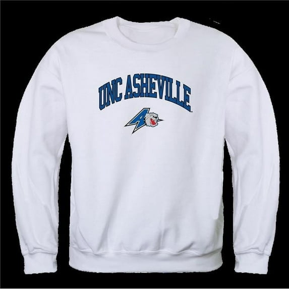 W Republic 541-471-WT2-02 University of North Carolina at Asheville Bulldogs Campus Crewneck Sweatshirt, White - Medium