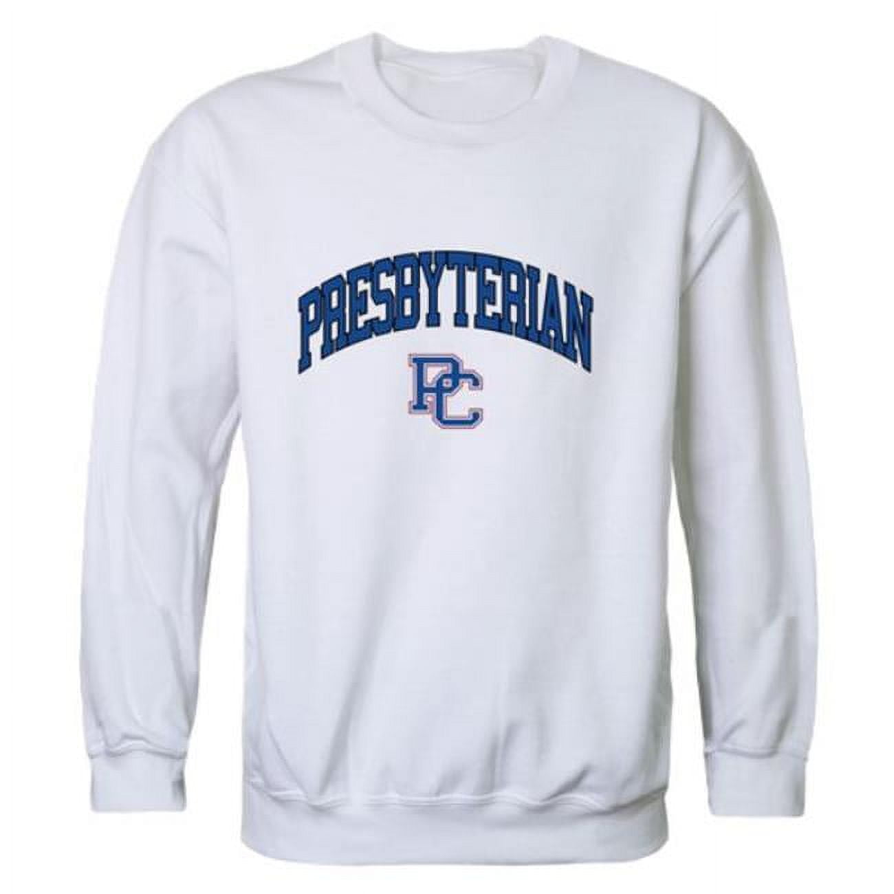 W Republic 541 472 WHT 05 Presbyterian College Blue Hose Campus Crewneck Sweatshirt White 2XL