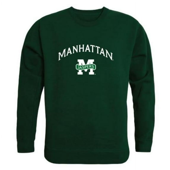 W Republic 541-535-FOR-04 Manhattan College Jaspers Campus Crewneck Sweatshirt, Forest Green - Extra Large