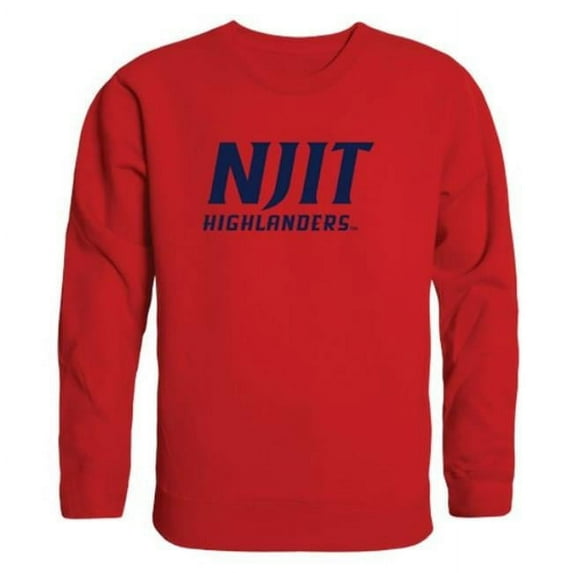 W Republic 541-555-RED-05 New Jersey Institute of Technology Highlanders Campus Crewneck Sweatshirt, Red - 2XL
