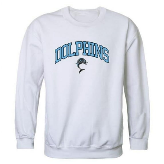 W Republic 541-676-WHT-03 College of Staten Island Dolphins Campus Crewneck Sweatshirt, White - Large