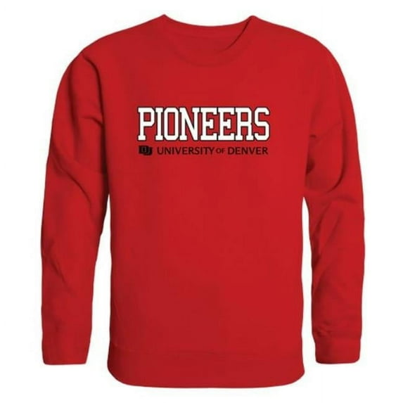 W Republic 541-693-RED-05 University of Denver Pioneers Campus Crewneck Sweatshirt, Red - 2XL