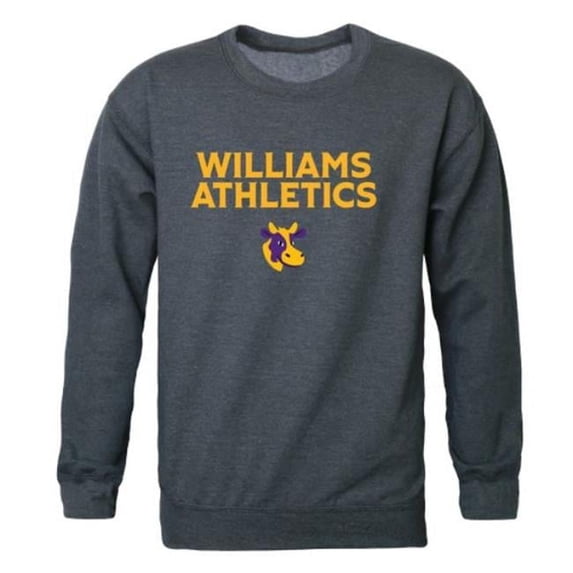 W Republic 541-727-HCH-04 Williams College The Purple Cows Campus Crewneck Sweatshirt, Heather Charcoal - Extra Large
