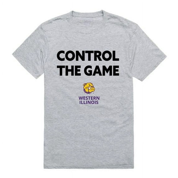 W Republic 542-405-HGY-03 Western Illinois University Men CTG T-Shirt, Heather Grey - Large
