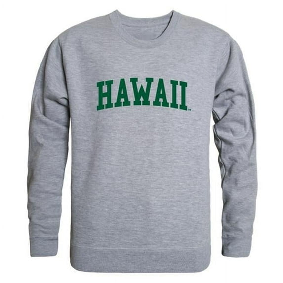 W Republic 543-122-HGY-01 NCAA Hawaii Rainbow Warriors GameDay Crewneck T-Shirt, Heather Gray - Small