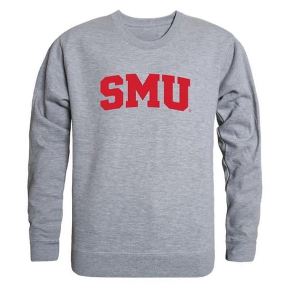 W Republic 543-150-HGY-05 Southern Methodist University Men GameDay Crewneck Sweatshirt, Heather Grey - 2XL