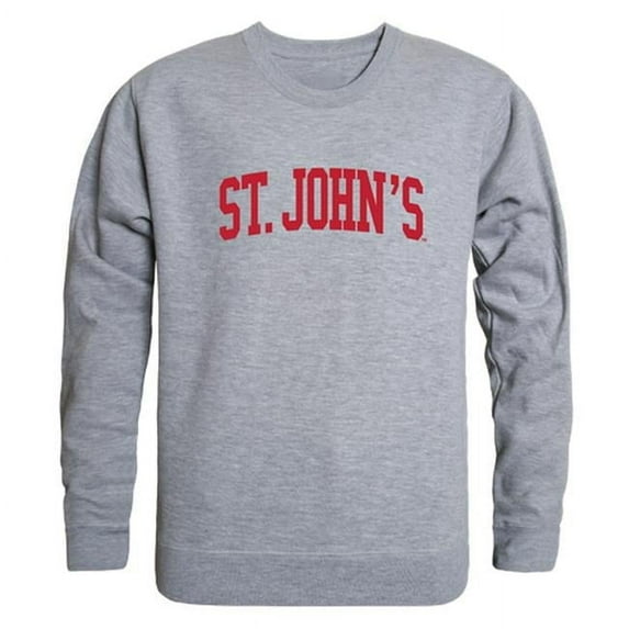 W Republic 543-152-HGY-02 St Johns University Men GameDay Crewneck Sweatshirt, Heather Grey - Medium