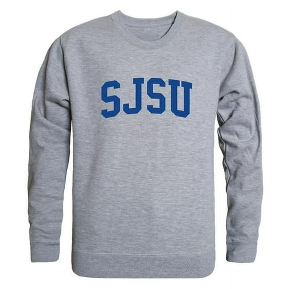 W Republic 543-173-HGY-04 San Jose State University Men GameDay Crewneck Sweatshirt, Heather Grey - Extra Large