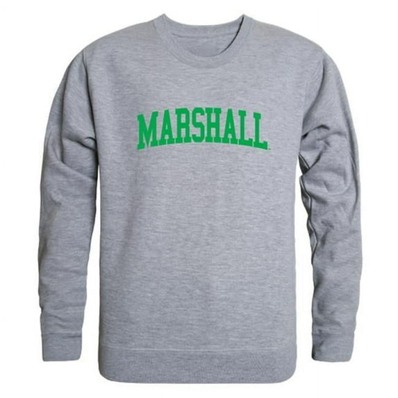W Republic 543-190-HGY-04 Marshall University Men GameDay Crewneck Sweatshirt, Heather Grey - Extra Large