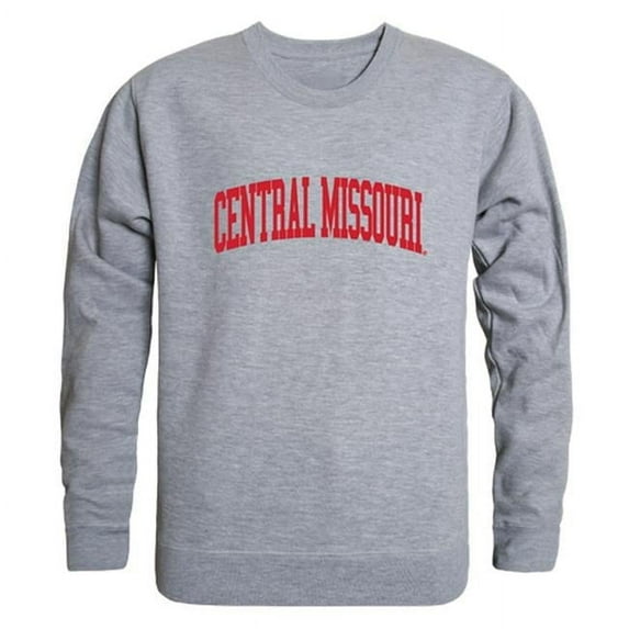 W Republic 543-209-HGY-03 University of Central Missouri Men GameDay Crewneck Sweatshirt, Heather Grey - Large