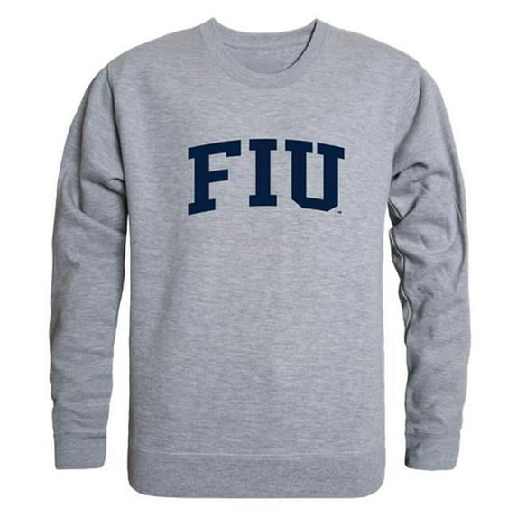 W Republic 543-219-HGY-04 Florida International University Men GameDay Crewneck Sweatshirt, Heather Grey - Extra Large