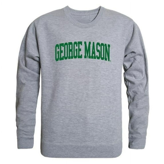 W Republic 543-221-HGY-02 George Mason University Men GameDay Crewneck Sweatshirt, Heather Grey - Medium