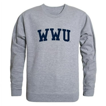 W Republic 543-252-HGY-03 Western Washington University Men GameDay Crewneck Sweatshirt, Heather Grey - Large