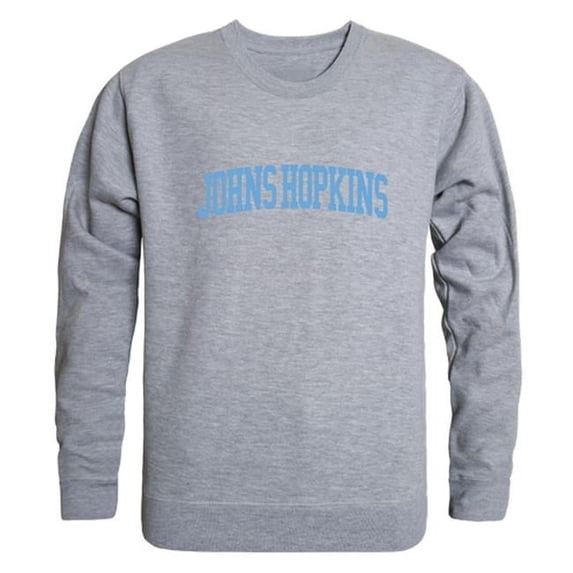 W Republic 543-319-HGY-05 Johns Hopkins University GameDay Crewneck T-Shirt, Heather Grey - 2XL