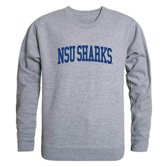W Republic 543-358-HGY-01 Nova Southeastern University GameDay Crewneck T-Shirt, Heather Grey - Small