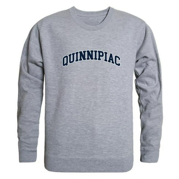 W Republic 543-365-HGY-02 Quinnipiac University GameDay Crewneck T-Shirt, Heather Grey - Medium
