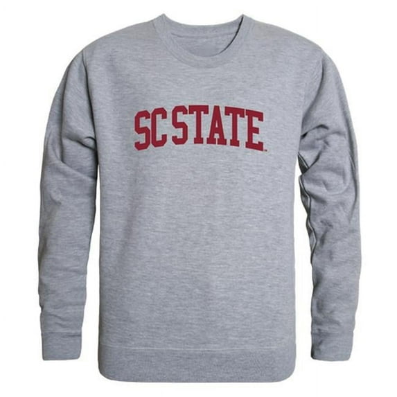 W Republic 543-384-HGY-01 NCAA South Carolina State Bulldogs GameDay Crewneck T-Shirt, Heather Gray - Small