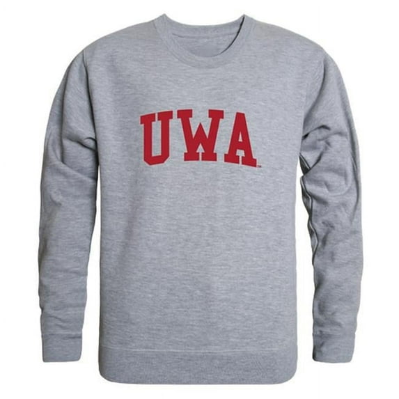 W Republic 543-401-HGY-05 NCAA West Alabama Tigers GameDay Crewneck T-Shirt, Heather Gray - 2XL