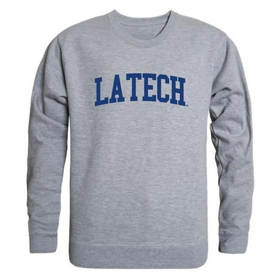 W Republic 543-419-HGY-02 NCAA Louisiana Tech Bulldogs GameDay Crewneck T-Shirt, Heather Gray - Medium