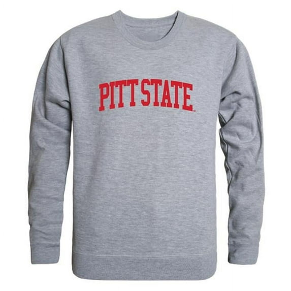 W Republic 543-427-HGY-04 NCAA Pittsburg State Gorillas GameDay Crewneck T-Shirt, Heather Gray - Extra Large