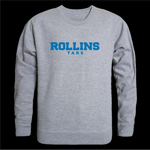 W Republic 543-577-HGY-05 Rollins College Tars Game Day Crewneck Sweatshirt, Heather Grey - 2XL