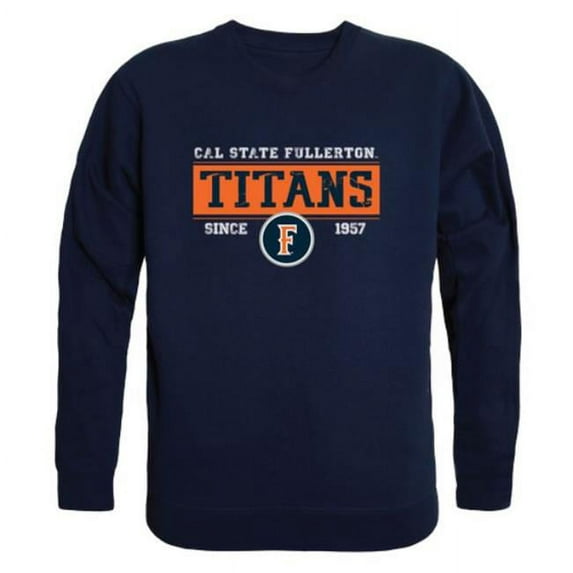 W Republic 544-108-NVY-01 California State University Fullerton Campus Crewneck Sweatshirt, Navy - Small