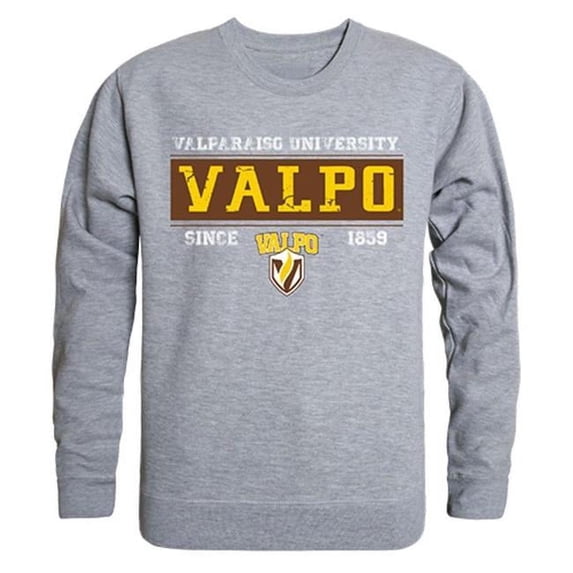W Republic 544-154-HGY-02 Valparaiso University Campus Crewneck Sweatshirt, Heather Grey - Medium