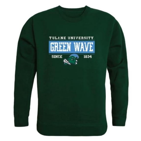 W Republic 544-198-FOR-03 Tulane University Campus Crewneck Sweatshirt, Forest - Large