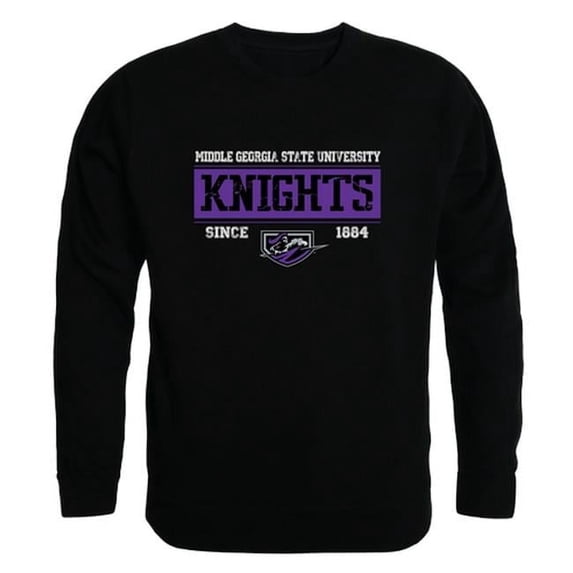 W Republic 544-420-BLK-01 Middle Georgia State University Mens Established Crewneck T-Shirt, Black - Small