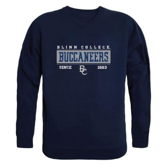 W Republic 544-501-NVY-04 Blinn College Buccaneers Established Crewneck Sweatshirt, Navy - Extra Large