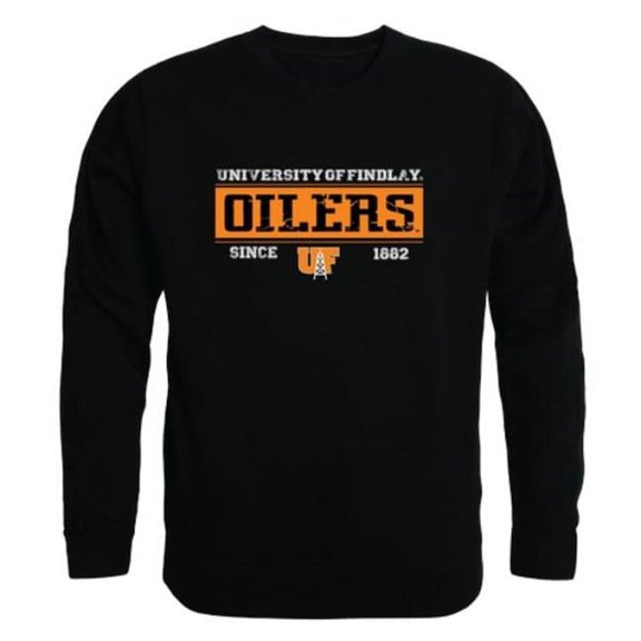 W Republic 544-518-BLK-04 University of Findlay Oilers Established Crewneck Sweatshirt, Black - Extra Large