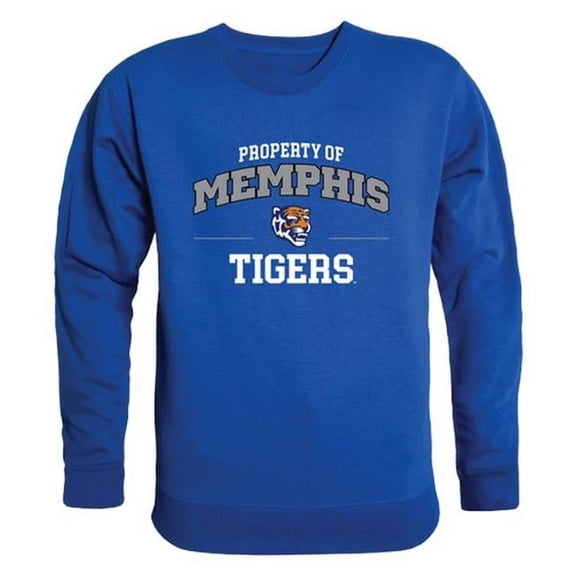 W Republic 545-339-RYL-01 University of Memphis Property of Crewneck T-Shirt, Royal Blue - Small