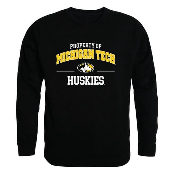 W Republic 545-341-BLK-04 Michigan Technological University Property of Crewneck T-Shirt, Black - Extra Large