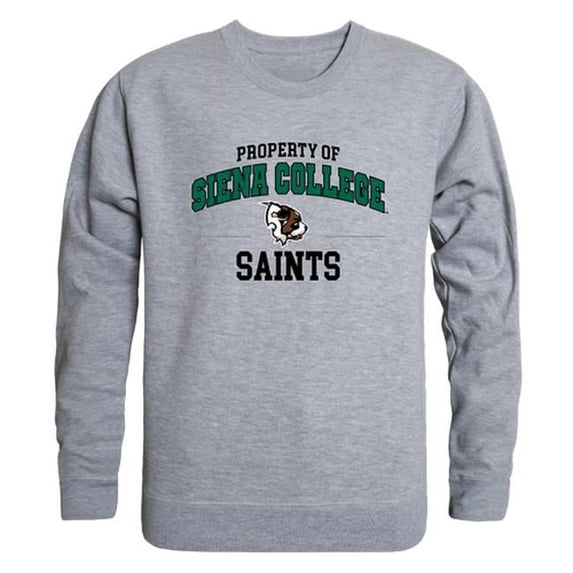 W Republic 545-379-HGY-03 University of Siena Property of Crewneck T-Shirt, Heather Grey - Large