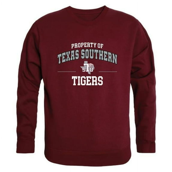 W Republic 545-393-MAR-01 Texas Southern University Property of Crewneck T-Shirt, Maroon - Small