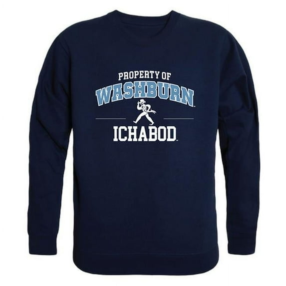W Republic 545-431-NVY-05 Washburn University Property of Crewneck T-Shirt, Navy - 2XL