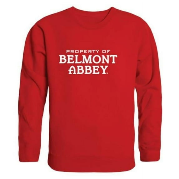 W Republic 545-616-RED-02 Belmont Abbey College Crusaders Property of Crewneck Sweatshirt, Red - Medium