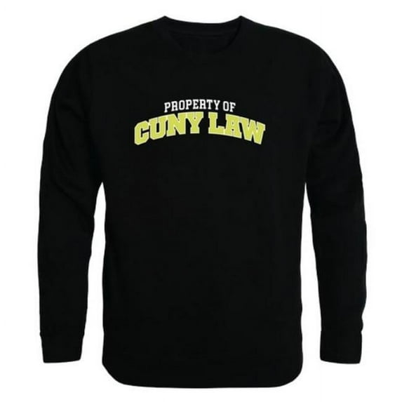 W Republic 545-634-BLK-04 City University of New York School of Law Property of Crewneck Sweatshirt, Black - Extra Large