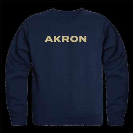 W Republic 546-100-NV3-02 NCAA Akron Zips Arch Crewneck Sweatshirt, Navy 3 - Medium