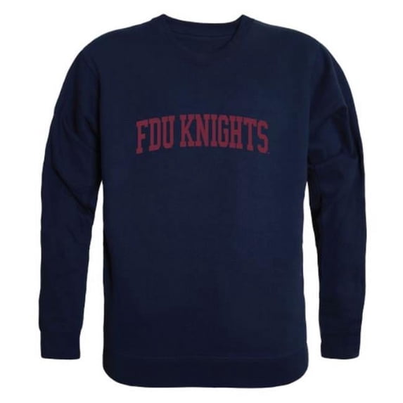 W Republic 546-300-NVY-02 Fairleigh Dickinson University Knights Arch Crewneck Sweatshirt, Navy - Medium