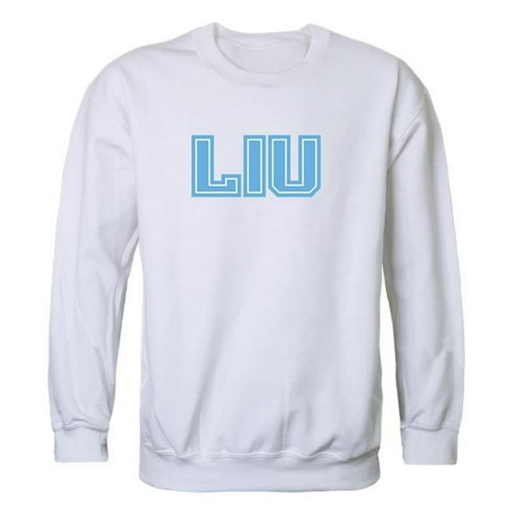 W Republic 546-329-WHT-03 Long Island University Mens Arch Crewneck T-Shirt, White - Large
