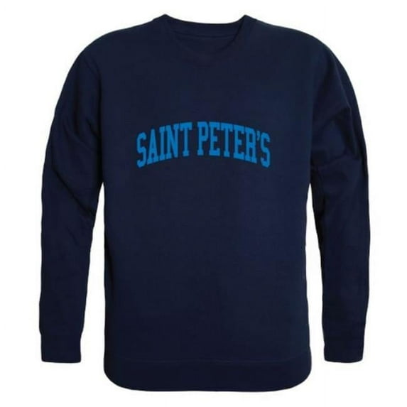 W Republic 546-473-NVY-01 Saint Peters University Peacocks Arch Crewneck Sweatshirt, Navy - Small