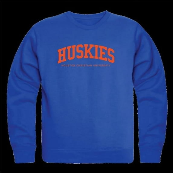 W Republic 546-524-RL2-03 Houston Christian University Huskies Arch Crewneck Sweatshirt, Royal - Large