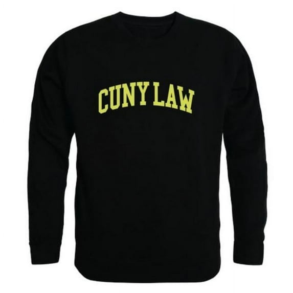 W Republic 546-634-BLK-01 City University of New York School of Law Arch Crewneck Sweatshirt, Black - Small