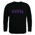 thumbnail image 1 of W Republic 546-723-BLK-03 Niagara University Purple Eagles Arch Crewneck Sweatshirt, Black - Large, 1 of 2