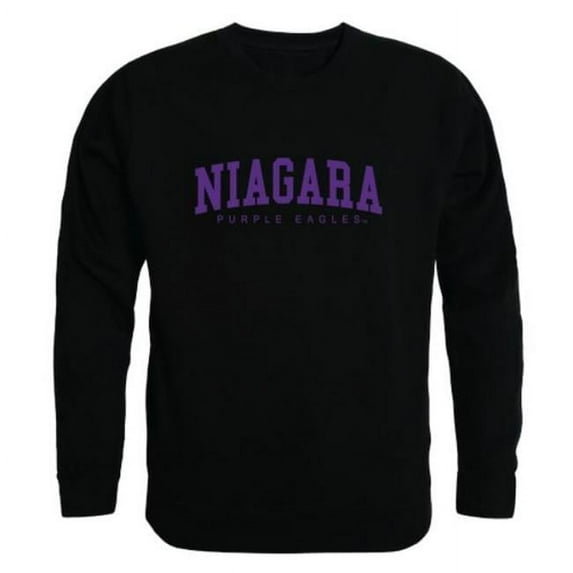 W Republic 546-723-BLK-05 Niagara University Purple Eagles Arch Crewneck Sweatshirt, Black - 2XL